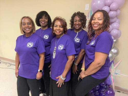 Board Committee left to right - Dwendyl Suggs, Mary Hollis, Sheila Coley, Brenda Newsome, and Linda Grant